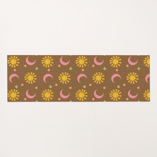 Sun moon  yoga mat (Back (Horizontal))