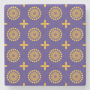 Sun Mosaic Pattern Stone Coaster