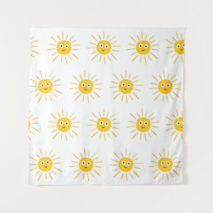 Sun motifs: vintage sketchy seamless. tapestry