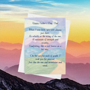 Sun, Mountains and Wind Father's Day Card