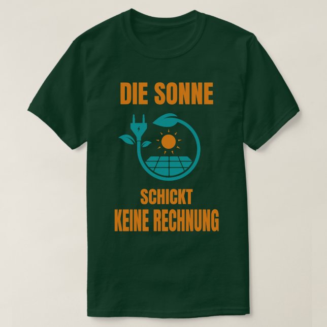 Sun No Bill Solar System Solar Power 2 T-Shirt (Design Front)