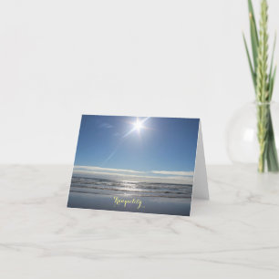 Sun ocean waves Tranquillity Note Card
