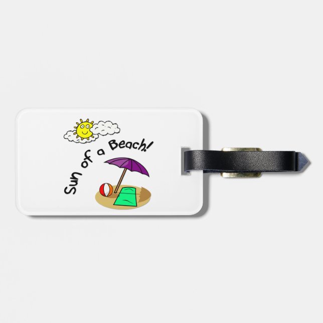 Sun of a Beach Luggage Tag (Back Horizontal)