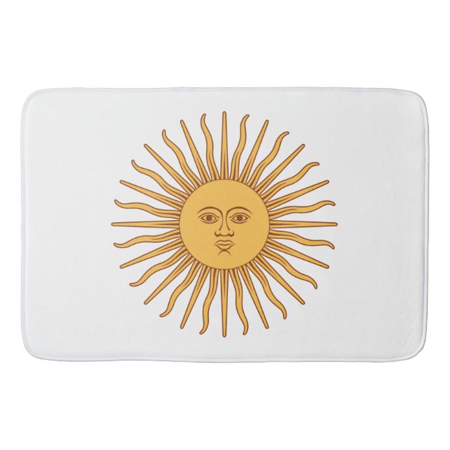 Sun of May (Argentinian Sun) Bath Mat (Front)