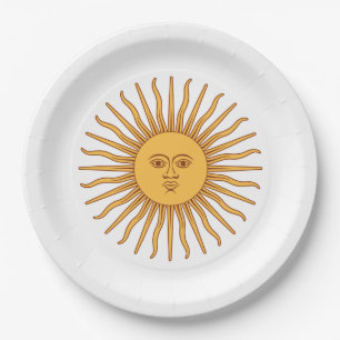 Sun of May (Argentinian Sun) Paper Plate