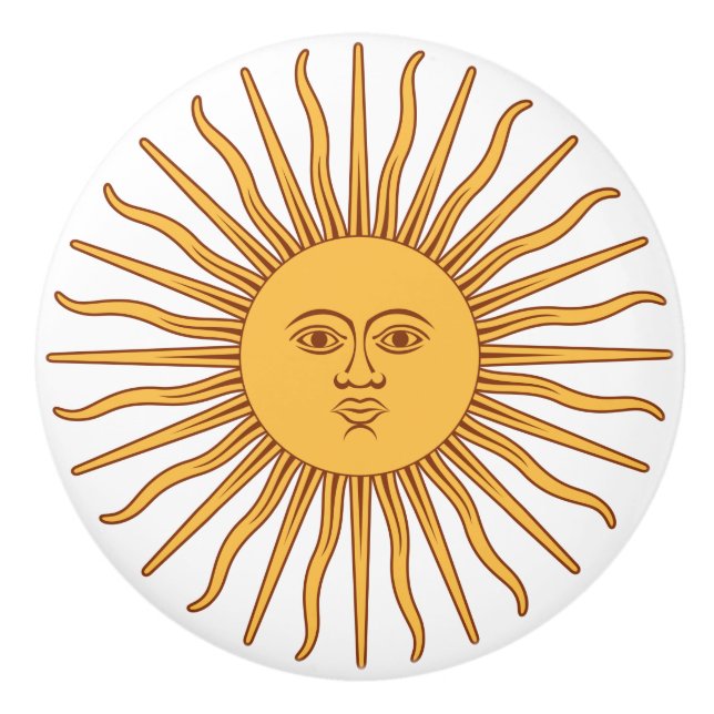 Sun of May Ceramic Knob (Front)