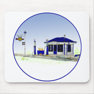 Sun Oil Station Mouse Pad