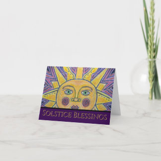 Sun on a Snowy Day Folded Greeting Card