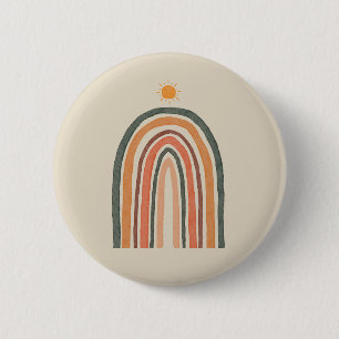 Sun Over A Rainbow 6 Cm Round Badge