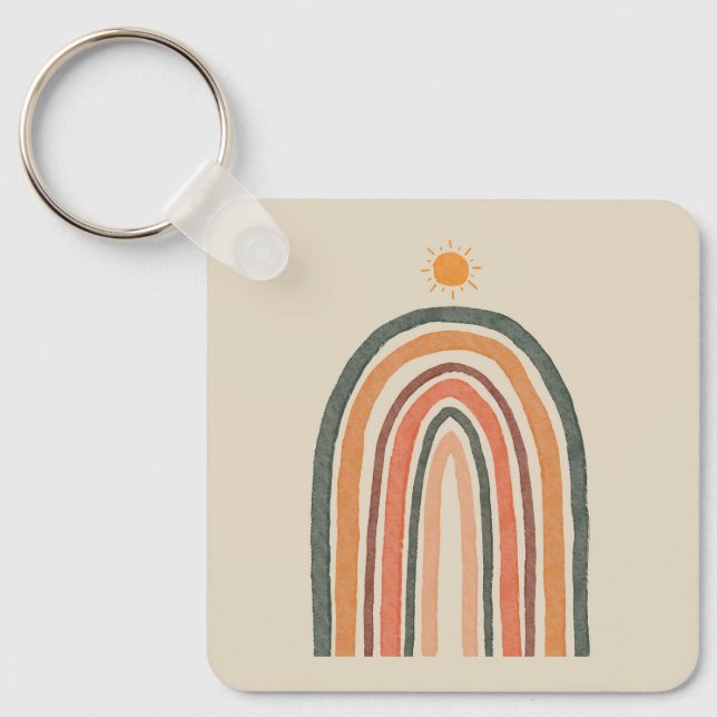 Sun Over A Rainbow Key Ring (Front)