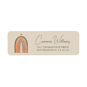 Sun Over A Rainbow Return Address Label