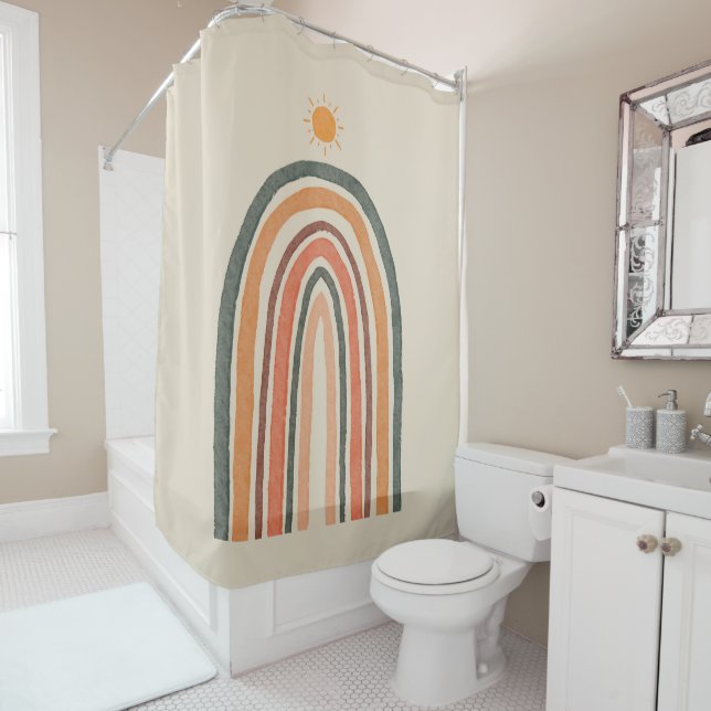 Sun Over A Rainbow Shower Curtain (In Situ)