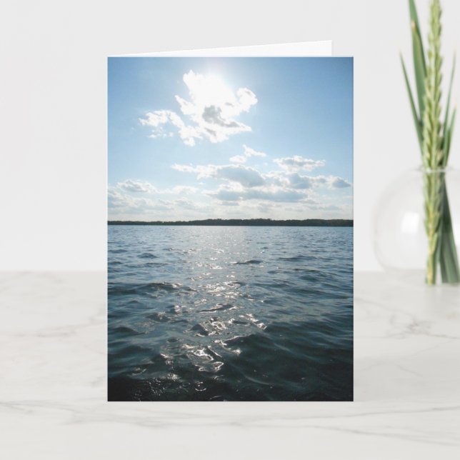 "Sun Over French Lake" Birthday Card (Front)