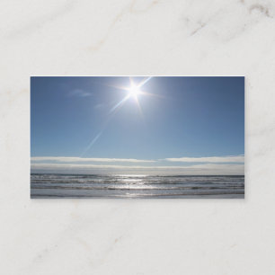Sun Over Ocean Beach Landscape Business Card