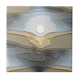 SUN OVER THE HILLS     CERAMIC TILE