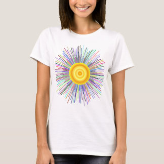 Sun Over The Moon Rainbow Fractal T-Shirt
