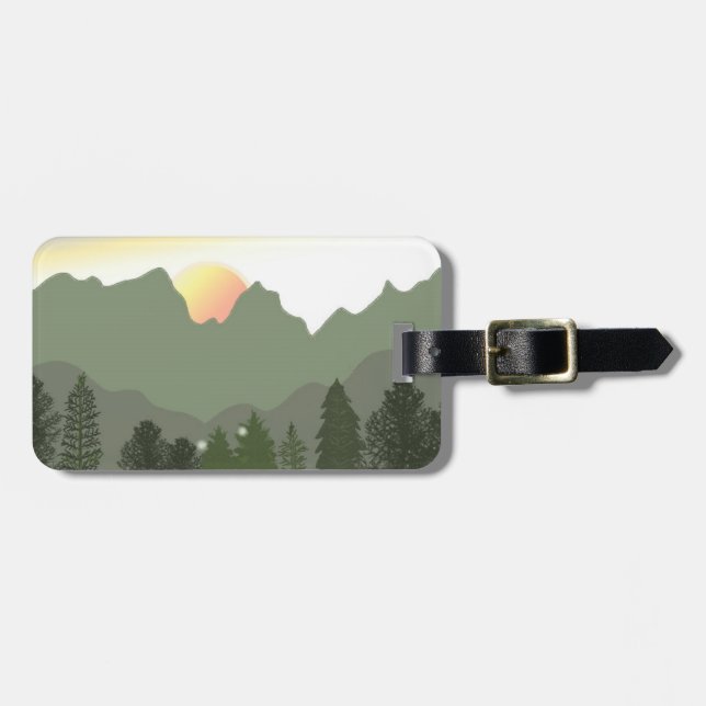 Sun Over The Mountain Tops Luggage Tag (Front Horizontal)