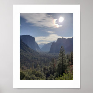 Sun over the Valley Yosemite Colour Photography Poster