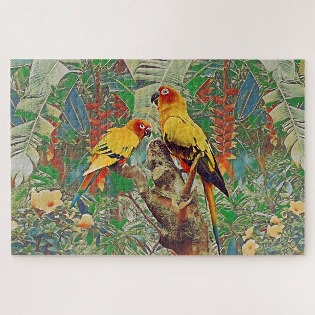 Sun Parakeets Jigsaw Puzzle (Horizontal)