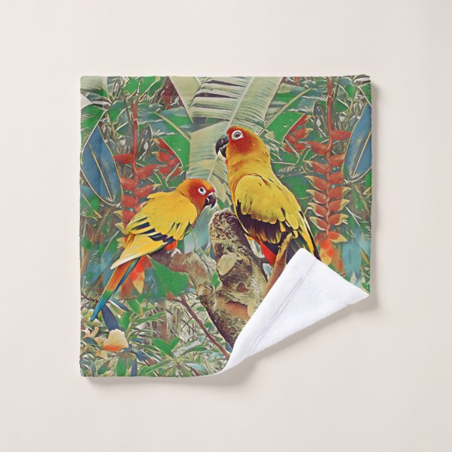 Sun Parakeets Wash Cloth (Wash Cloth)