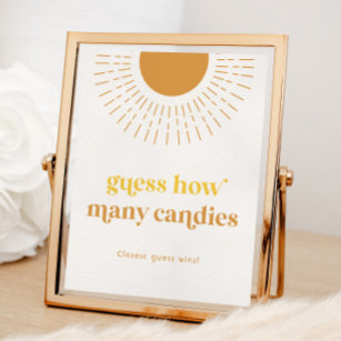 Sun Party Game Sign   Guess the Candies