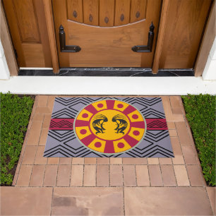 Sun Pattern Southwest Kokopelli Doormat