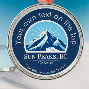 Sun Peaks British Columbia Canada medal Metal Ornament