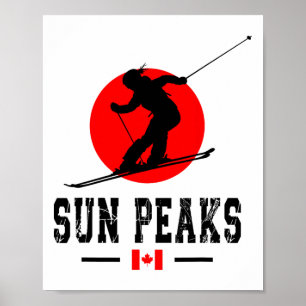 Sun Peaks Canada Ski Resort Rocky Mountains Canadi Poster
