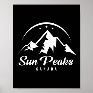 Sun Peaks Canada Ski Resort Skiing Snowboarding Poster