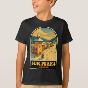 Sun Peaks Canada Vintage Design Retro Ski Village  T-Shirt