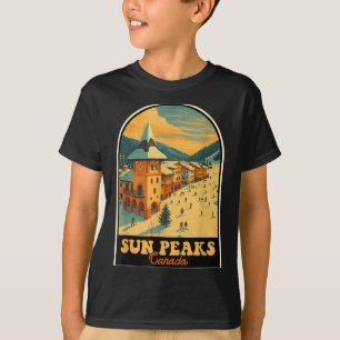 Sun Peaks Canada Vintage Design Retro Ski Village  T-Shirt