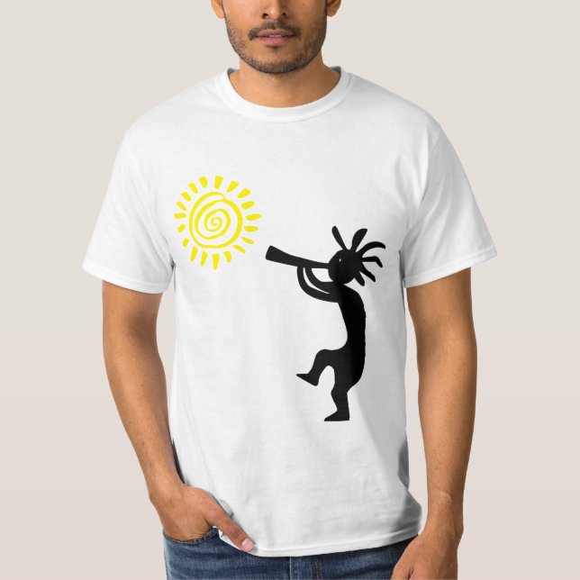 Sun Petroglyphs Kokopelli T-Shirt (Front)