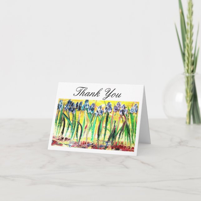 Sun Porch Iris Thank You Card (Front)