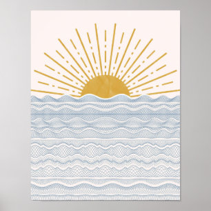 Sun Poster, Sun Wall Art, Sunrise Poster,Sun Print
