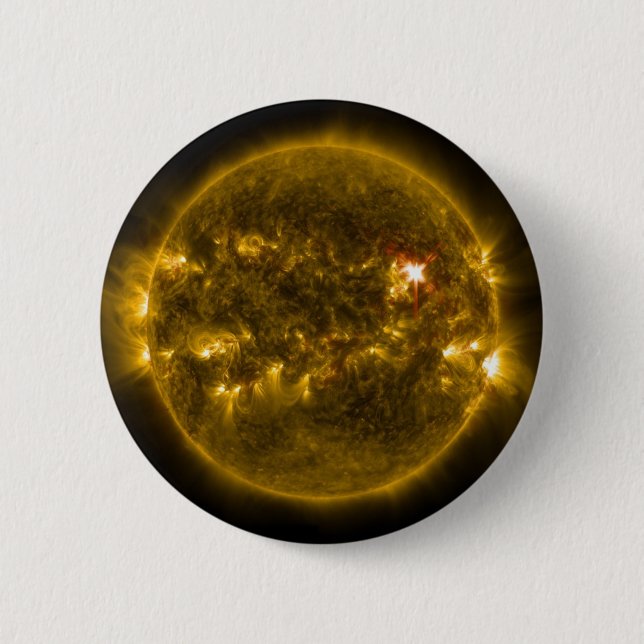 Sun power 6 cm round badge (Front)