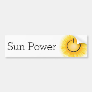 Sun Power for EVs Bumper Sticker
