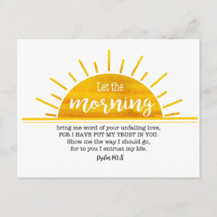 Sun Psalm Yellow Postcard
