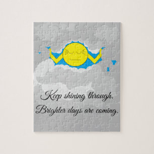 Sun Pushing Through Storm Clouds:  Jigsaw Puzzle