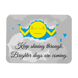 Sun Pushing Through Storm Clouds Magnet