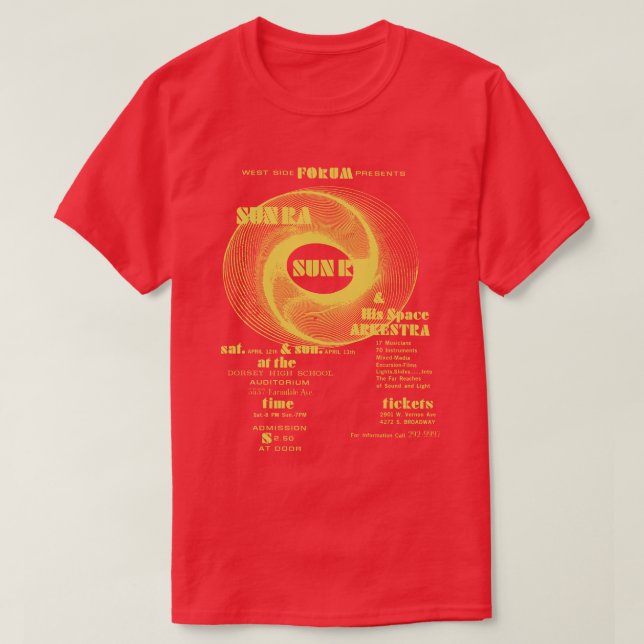 Sun Ra Forum Vintage Jazz T-Shirt (Design Front)