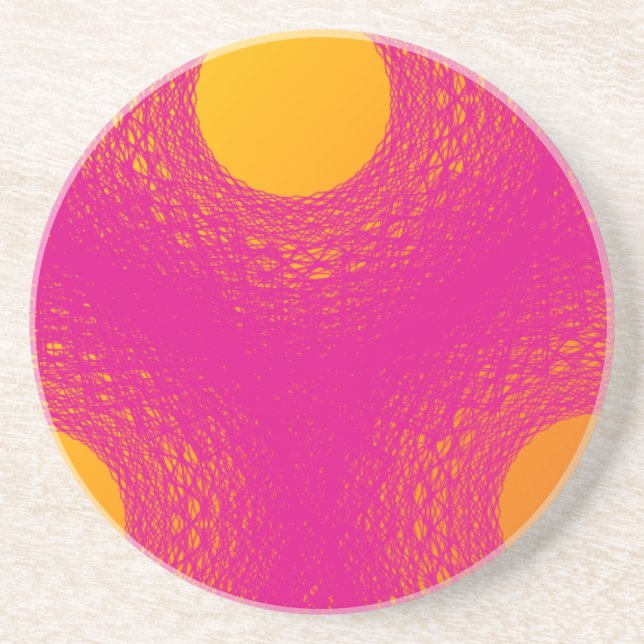 Sun radiates purple lights coaster (Front)