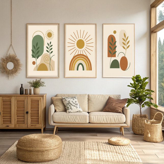 Sun & Rainbow Boho Minimalist Wall Art (Creator Uploaded)