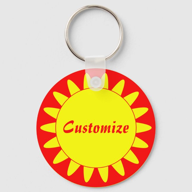 Sun Ray Template - 3 Key Ring (Front)