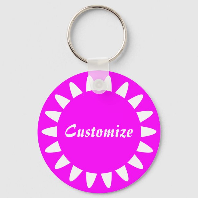 Sun Ray Template - 3 - Magenta - 1 Key Ring (Front)