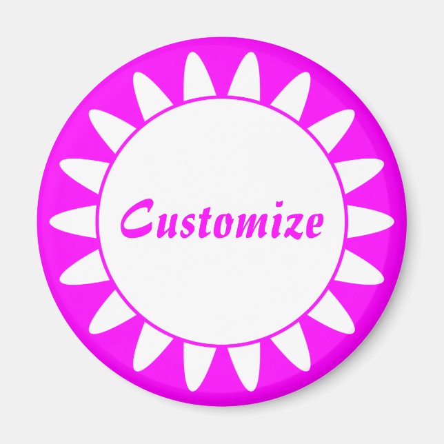 Sun Ray Template - 3 - Magenta Magnet (Front)