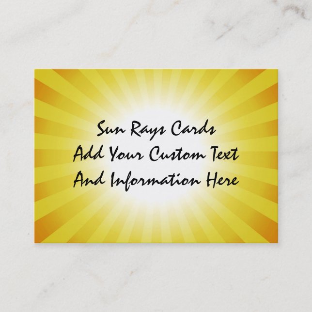 Sun Rays Business Cards (Front)