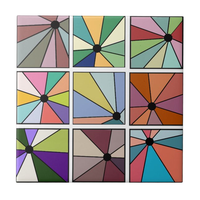 Sun Rays  Ceramic Tile (Front)