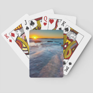 Sun rays illuminate the Pacific Ocean Playing Cards