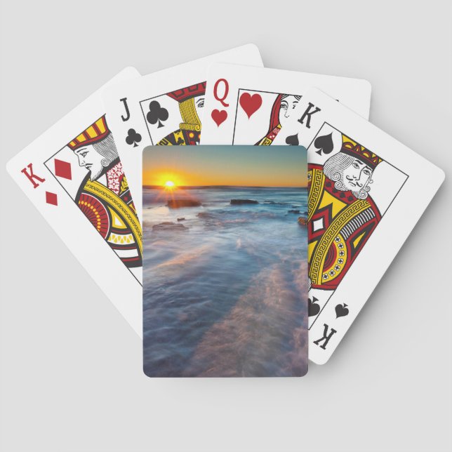 Sun rays illuminate the Pacific Ocean Playing Cards (Back)