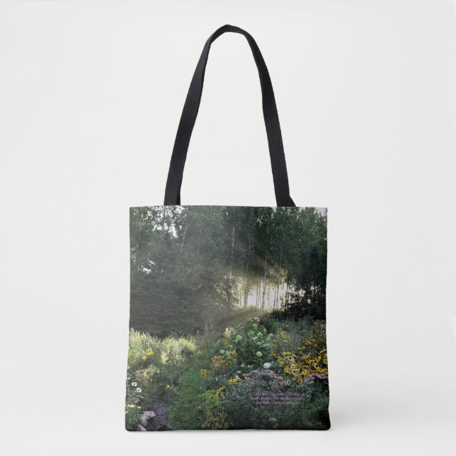 Sun Rays Late September Gardens Tote Bag (Front)